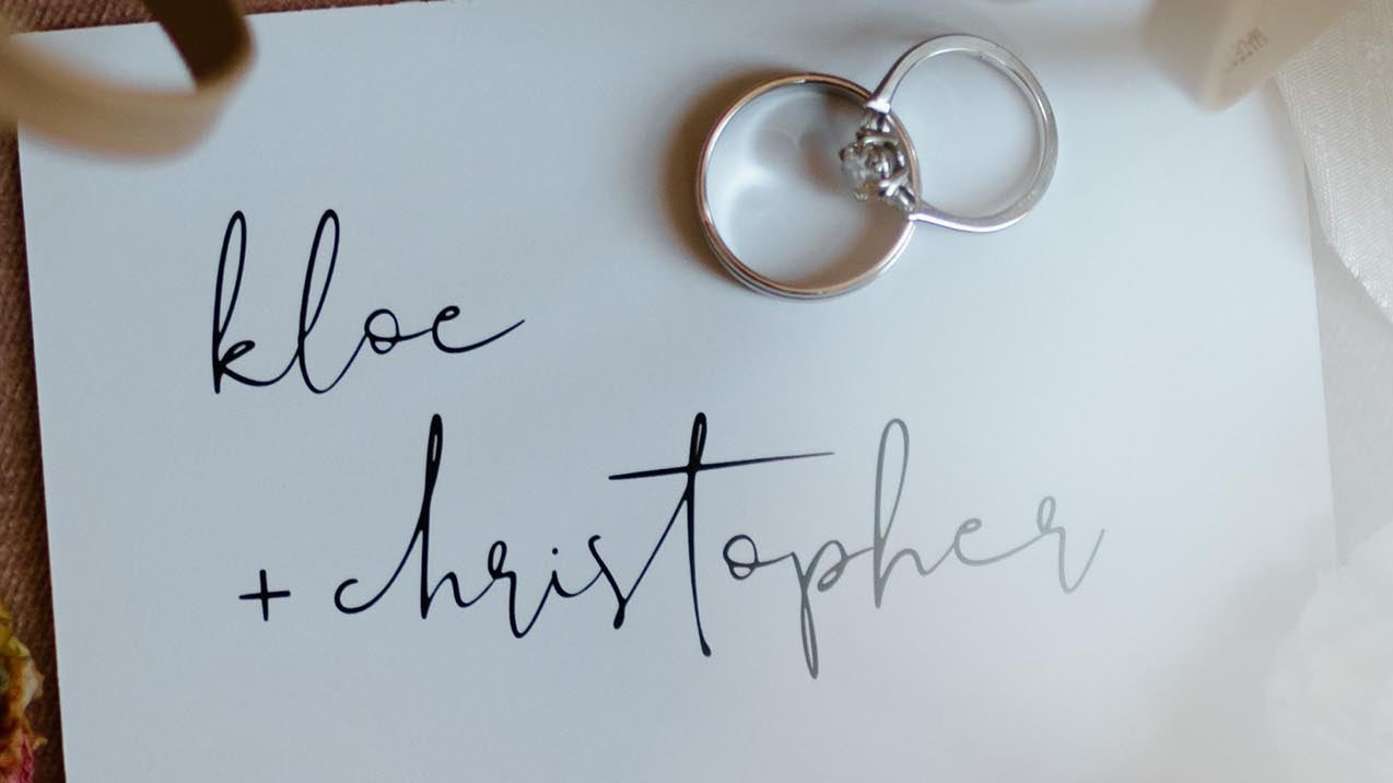 Elegant Wedding Invitation with rings