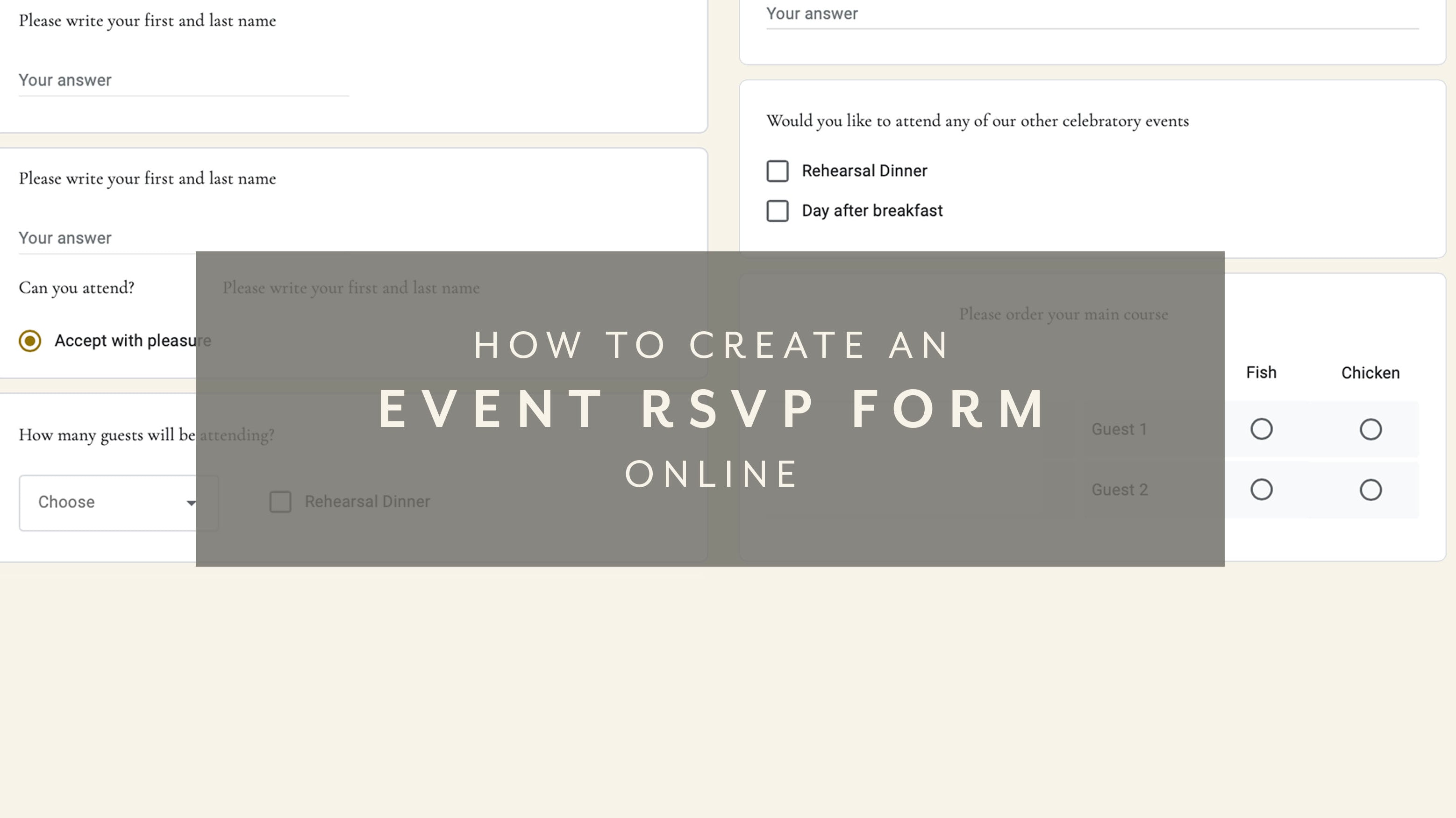 How to create an event RSVP form online