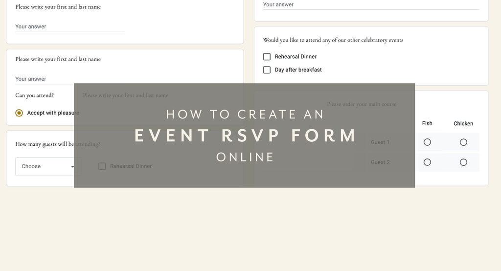 How to create an event RSVP form online