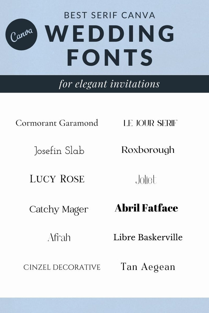 Best Canva Fonts for Weddings and Invitations Motion Stamp