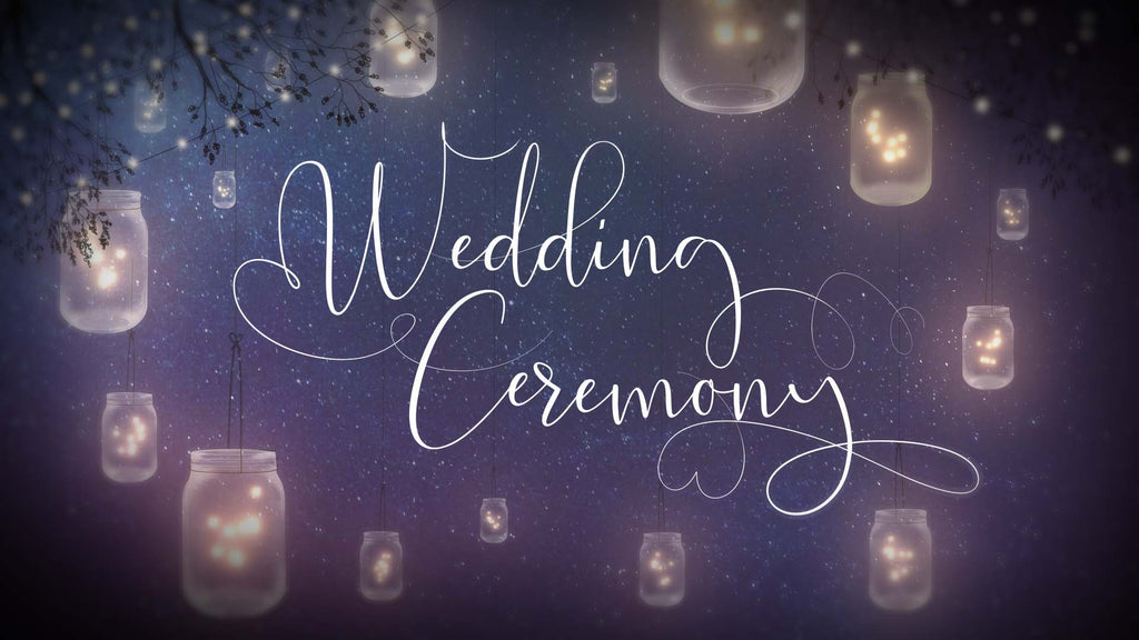 Animated Rustic Wedding Invitation with Fireflies dancing in jars