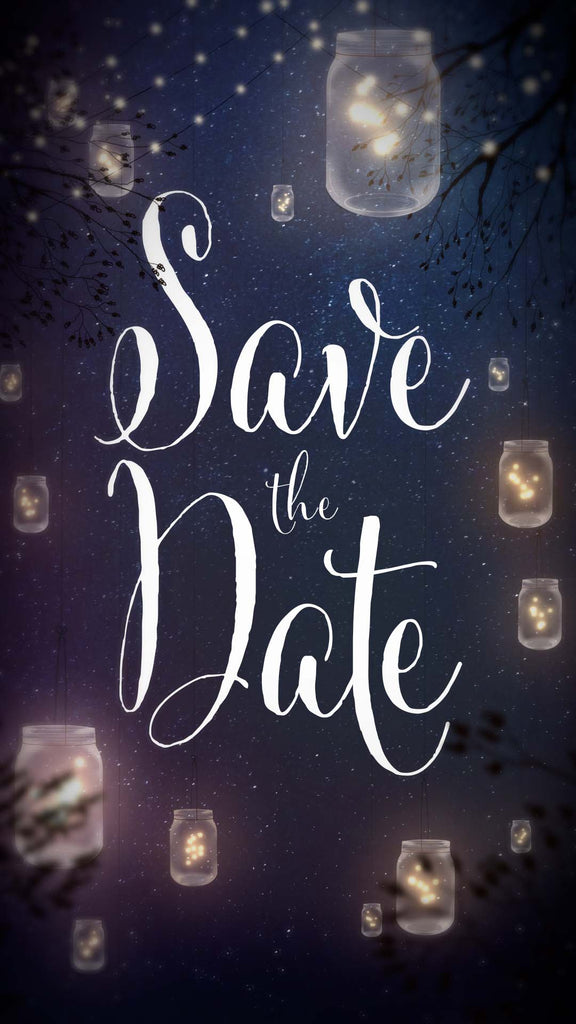 Rustic Wedding Invitation Fireflies Save the date Animated Video